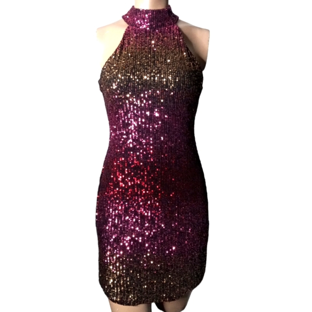 B Darlin mixed color  Sparkly Iridescent Homecoming Dress size S